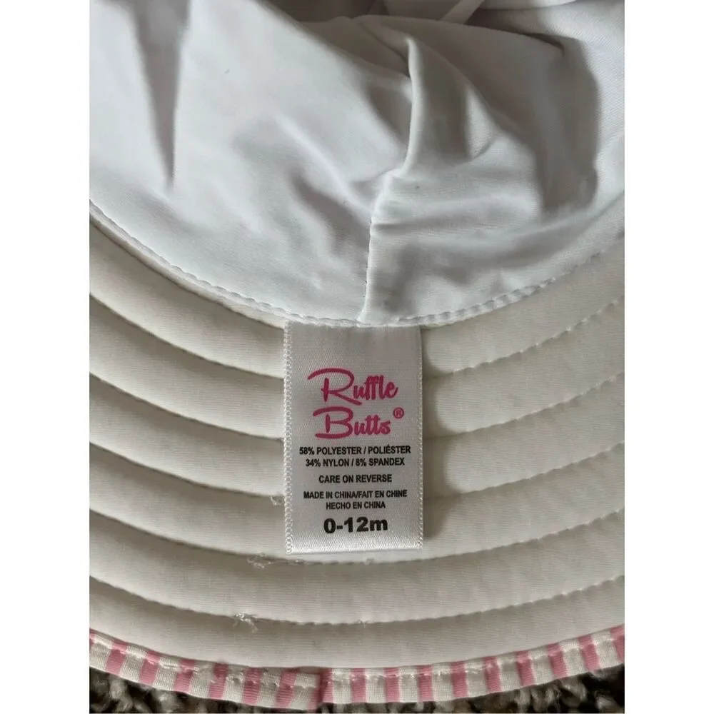 ❤️RuffleButts Seersucker Sun Hat 0-12M